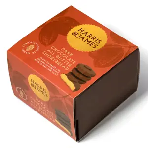 Harris & James Dark Chocolate All Butter Shortbread Biscuits 275g